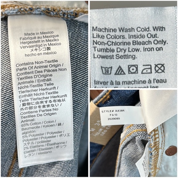 NWT Madewell Slim Wide Leg Crop Raw Hem High Rise Jeans Size 35 - Picture 14 of 15